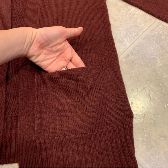 Divided H&M Deep Wine Open Cardigan with Pockets Size XS - Picture 4 of 11